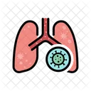 Lung and corona virus  Icon