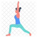 Lunge Pose Yoga Fitness Icon