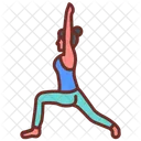 Lunge Pose Yoga Fitness Icon