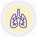 Lungs Line Icon Icon