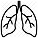 Lungs Black Outline Icon 아이콘