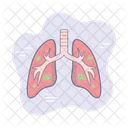 Lungs Infected With Covid Virus Lungs Infection Infected Lungs Icon