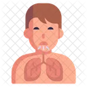 Breathing Infection Coughing Lungs Infection Icon