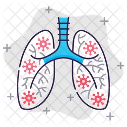 폐 감염  아이콘