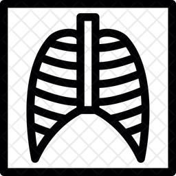 Lungs X Ray Icon - Download in Line Style