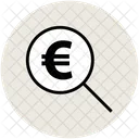 Lupa Euro Signo Icono