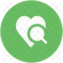 Lupa Corazon Examinar Icon