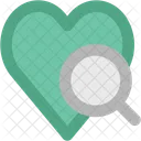 Lupa Corazon Examinar Icon