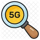 Lupa 5 G Rede Ícone