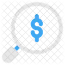Lupa e dólar  Ícone