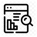 Lupa sobre datos  Icono
