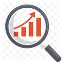 Wachstum Lupe Statistik Symbol