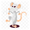 Ratten Cartoon Cartoon Aufkleber Ratten Charakter Symbol