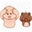 Kind Und Teddy Icon