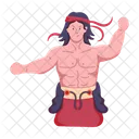 Lutador Ninja Lutador Masculino Guerreiro Masculino Ícone