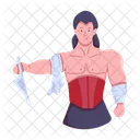 Ninja Lutador Personagem Ficticio Antigo Guerreiro Ícone