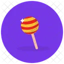 Lutscher Bonbonstabchen Rassel Pop Symbol