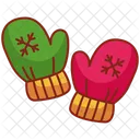 Luvas Inverno Natal Ícone