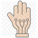 Luvas Com Fio Icone De Cor Linear Ícone