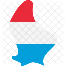Luxembourg  flag map  Icon