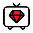 Tv Diamond Premium Icon