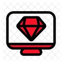 Monitor Diamond Premium Icon