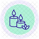 Icono De Linea De Velas Icono