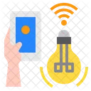 Bombilla Telefono Inteligente Movil Icono