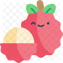 Lychee Food Healthy Icon