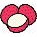 Lychee Two With Half Peeled  Icon