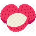 Lychee Two With Half Peeled Lychee Vegetable Icon
