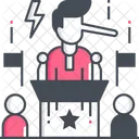 Lying Speech Microphone Icon