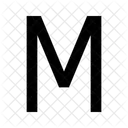 M Alphabet Letter Icon