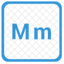 M Latin Letter Icon
