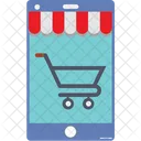 M Commerce Online Shopping Trolley Icon