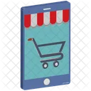 M Commerce Online Shopping Trolley Icon