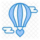 M Flying Heart Flying Baloon Hot Baloon Icon