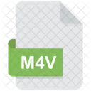 M 4 V File Type Video Icon
