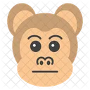 Macaco Sem Emocao Cara De Macaco Emoji Ícone