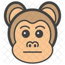 Macaco Sem Emocao Cara De Macaco Emoji Ícone