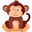Macaco Tonto Tonto Tonto Ícone