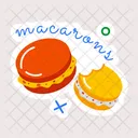 Macarons Sandwich Cookies Meringue Cookies Icon