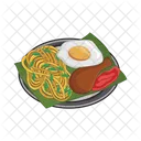 Macarrão frito  Ícone