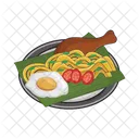 Macarrão frito  Ícone