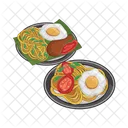 Macarrão frito  Ícone