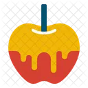 Macas Doces Macas Caramelizadas Guloseimas De Outono Ícone