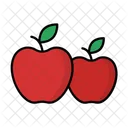 Macas Frutas Comida Ícone