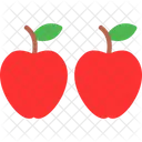 Macas Frutas Comida Ícone