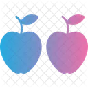 Macas Frutas Comida Ícone