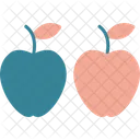 Macas Frutas Comida Ícone